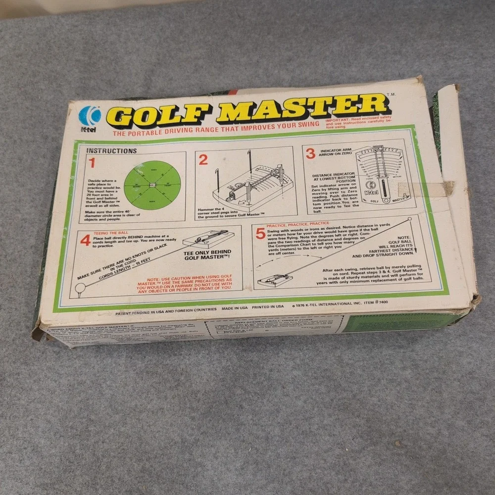 Vintage K-Tel Golf Master Portable Driving Range Practice Device 1976 Model 7400 - Picture 4 of 5